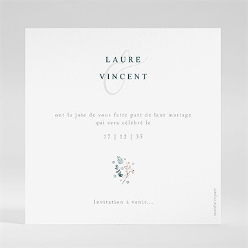 Save the Date mariage hivernal - Dos du save the date