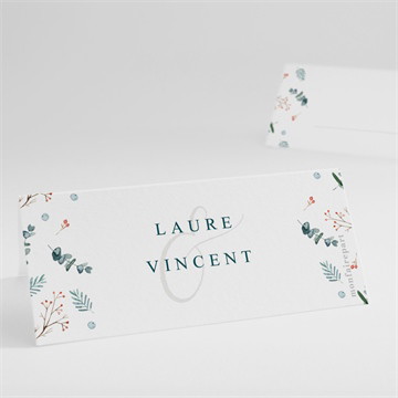 Marque-place mariage hivernal