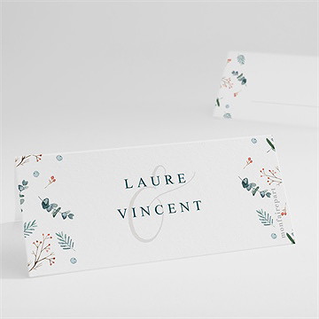 Marque-place mariage hivernal