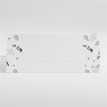 Marque-place mariage hivernal - Dos du marque-place