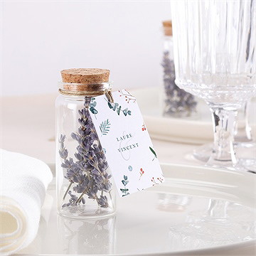 Mignonette mariage hivernal étiquette - Mise en situation