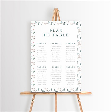 Plan de table mariage hivernal