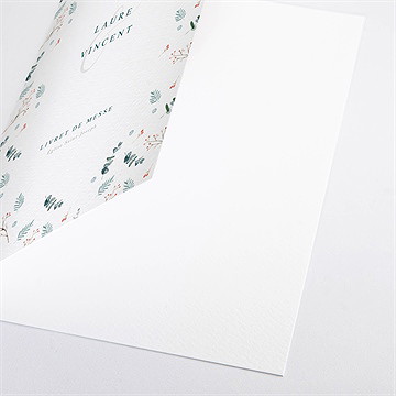 Livret de messe mariage hivernal - Détail du livret