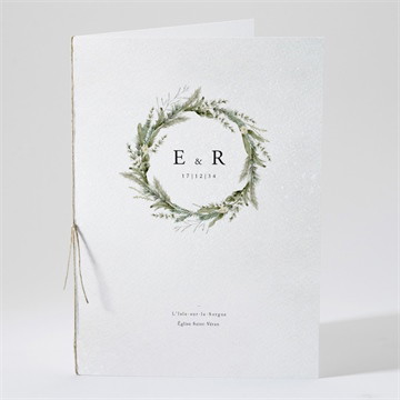 Livret de messe mariage couronne d'hiver