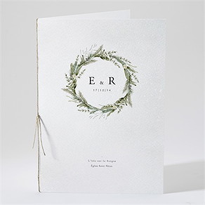 Livret de messe mariage couronne d'hiver