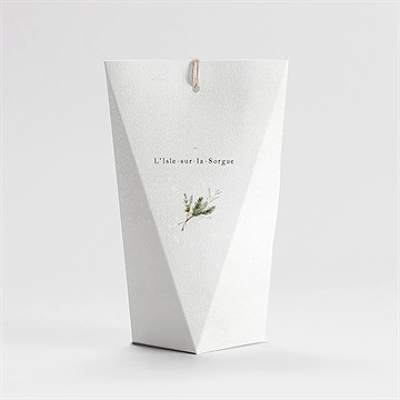 Boîte de dragées mariage couronne d'hiver étui - Dos de la boîte