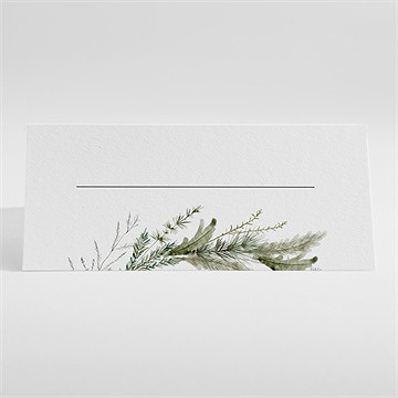 Marque-place mariage couronne d'hiver - Dos du marque-place