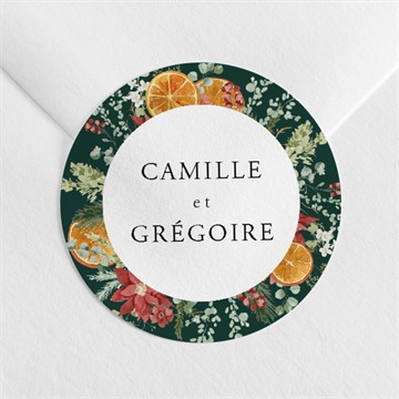 Sticker mariage orange de noël