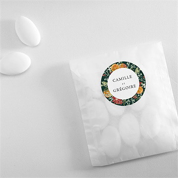 Sticker mariage orange de noël - Mise en situation