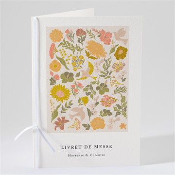 Livret de messe mariage hippie chic or