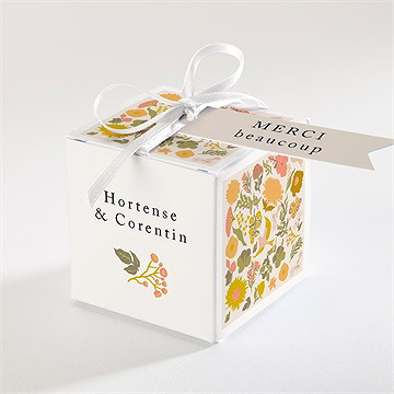 Boîte de dragées mariage hippie chic