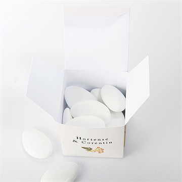 Boîte de dragées mariage hippie chic - Intérieur de la boîte