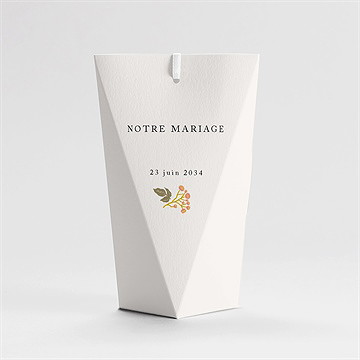 Boîte de dragées mariage hippie chic étui - Dos de la boîte