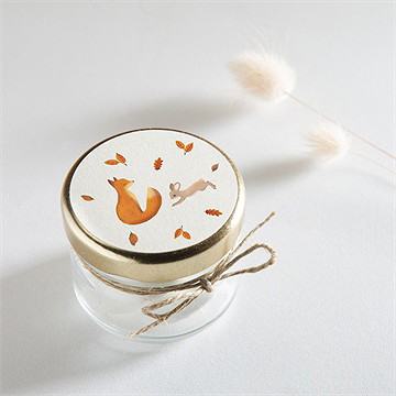 Sticker naissance renard et animaux - Mise en situation