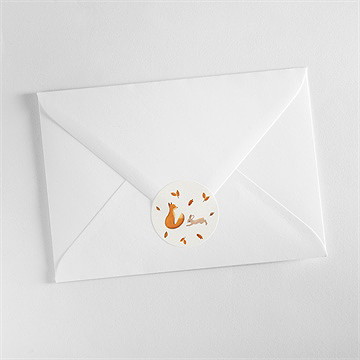 Sticker naissance renard et animaux - Mise en situation