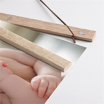 Affiche naissance renard et animaux - Détail des supports en bois