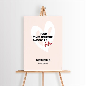 Panneau bienvenue coeur