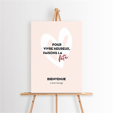 Panneau bienvenue coeur