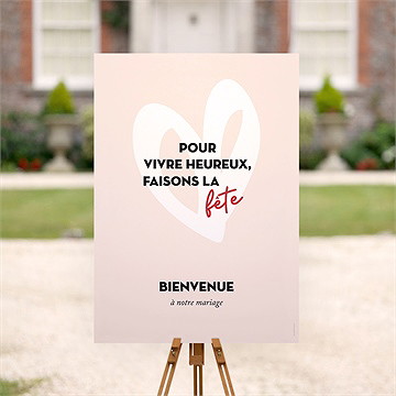 Panneau bienvenue coeur - Mise en situation