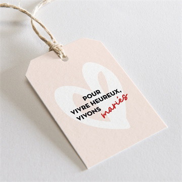 Etiquette mariage coeur