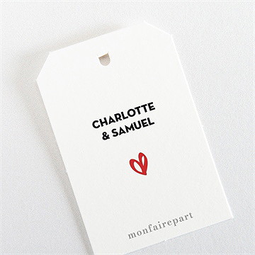 Etiquette mariage coeur - Dos de l'étiquette