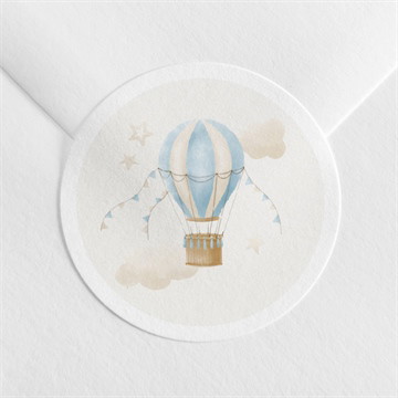 Sticker naissance montgolfière