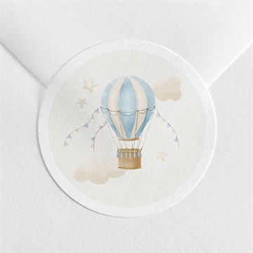 Sticker naissance montgolfière