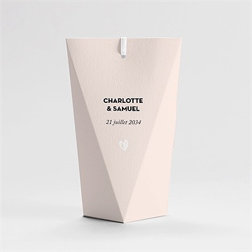 Boîte de dragées mariage coeur étui - Dos de la boîte