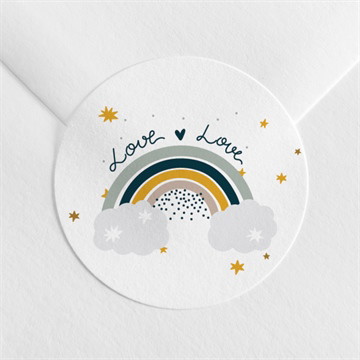 Sticker naissance arc-en-ciel