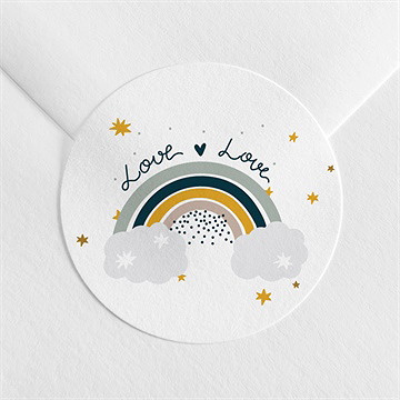 Sticker naissance arc-en-ciel