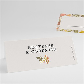 Marque-place mariage hippie chic
