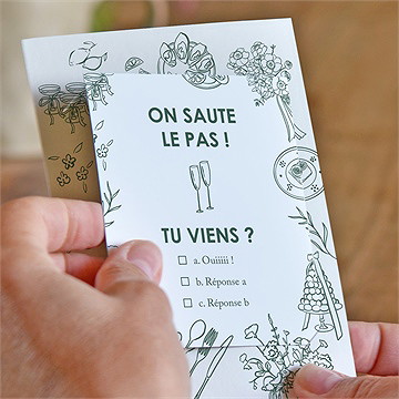 Faire-part mariage pas le choix - Mise en situation