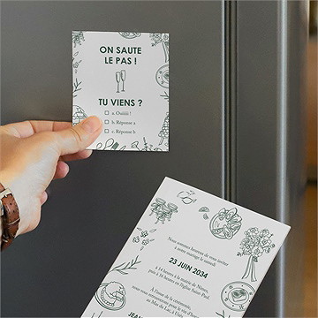 Faire-part mariage pas le choix - Mise en situation