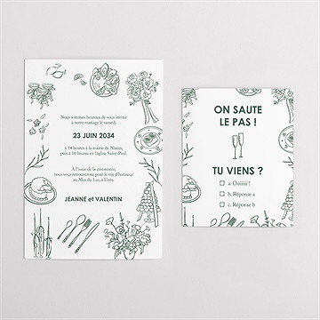 Faire-part mariage pas le choix - Vue d'ensemble