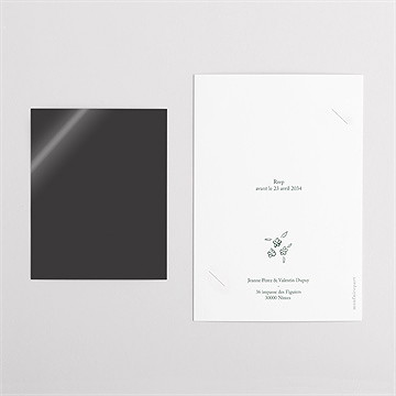 Faire-part mariage pas le choix - Dos du faire-part