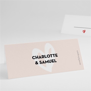 Marque-place mariage coeur