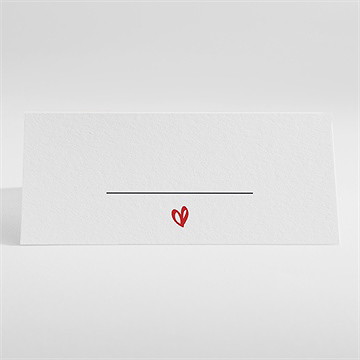 Marque-place mariage coeur - Dos du marque-place