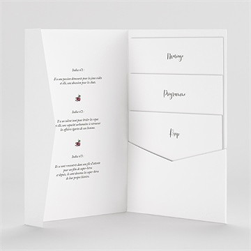Faire-part mariage jolie devinette - Intérieur du faire-part