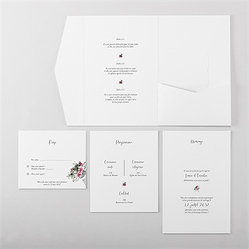 Faire-part mariage jolie devinette - Vue d'ensemble intérieur