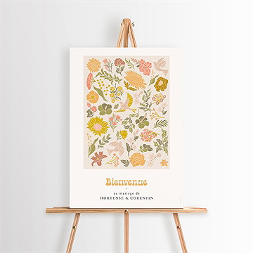 Panneau bienvenue hippie chic - Mise en situation