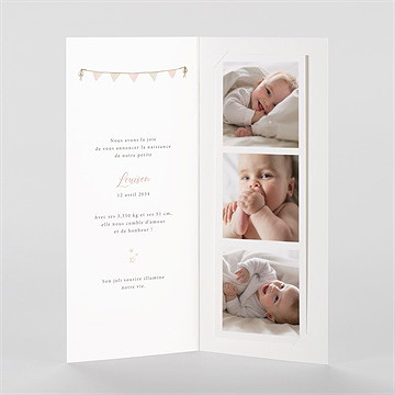 Faire-part naissance une montgolfière - Intérieur du faire-part