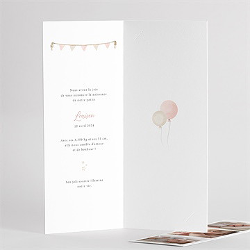 Faire-part naissance une montgolfière - Intérieur du faire-part 2