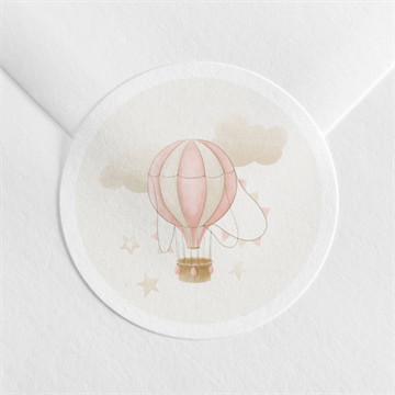 Sticker naissance une montgolfière