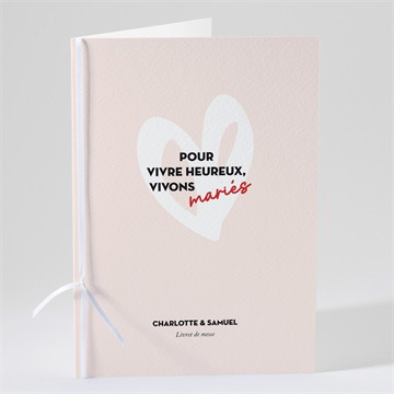 Livret de messe mariage coeur