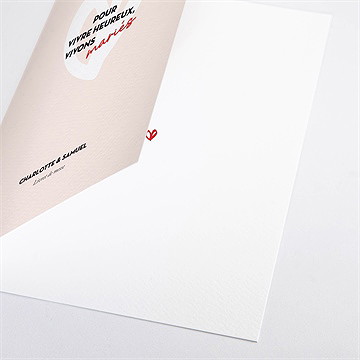 Livret de messe mariage coeur - Détail du livret