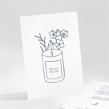 Faire-part décès bougie éternelle