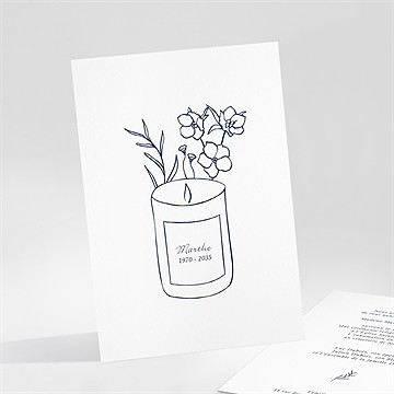 Faire-part décès bougie éternelle