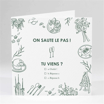 Carte pliée - carré