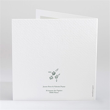 Faire-part mariage pas le choix plié - Dos du faire-part