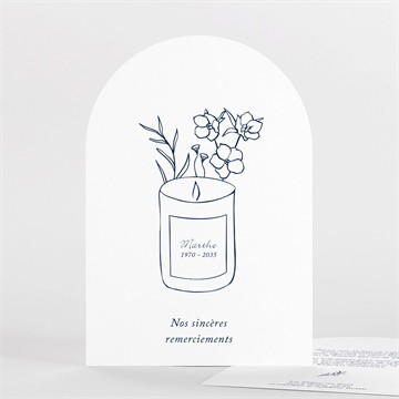 Remerciement décès bougie éternelle